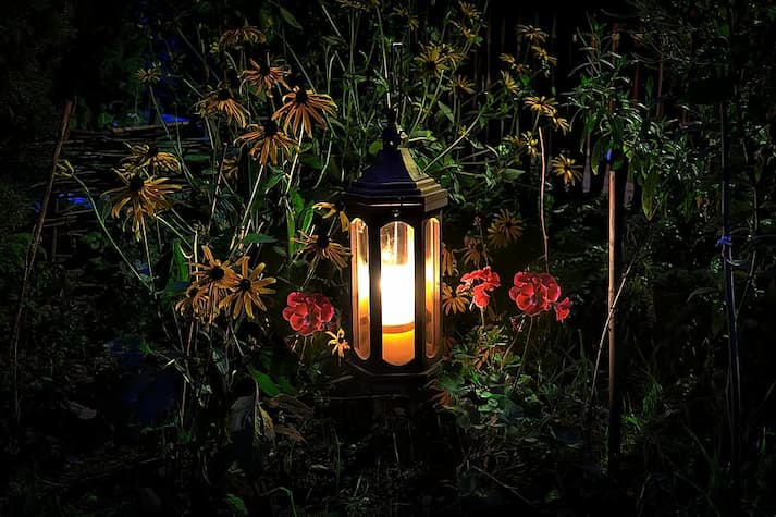 Taman Minimalis dengan Lampu Taman